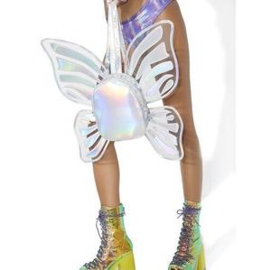 Holographic Butterfly Backpack